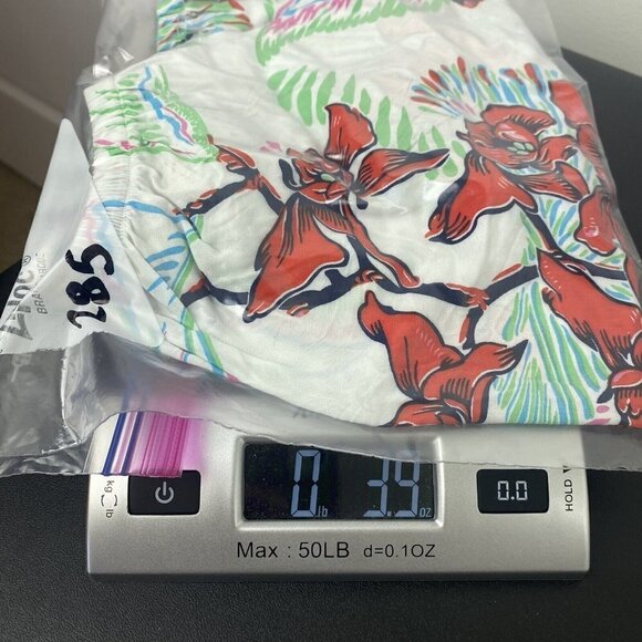 Levi's Womens Tropical Floral Blouse Size XS Cinched Short Sleeve Vacation - Picture 6 of 6